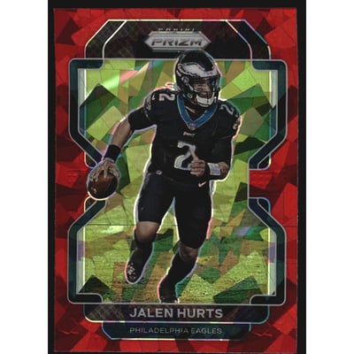 2021 Panini Prizm Prizms Red Ice #221 Jalen Hurts