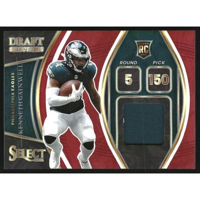 2021 Select Draft Selections Memorabilia Prizm Red #17 Kenneth Gainwell