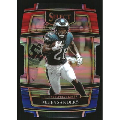 2021 Select Prizm Red and Blue Die Cut #28 Miles Sanders