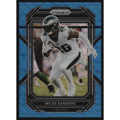 2022 Panini Prizm Prizms Blue Wave #235 Miles Sanders
