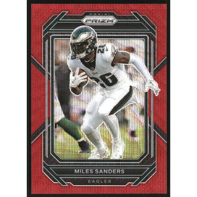 2022 Panini Prizm Prizms Red Wave #235 Miles Sanders