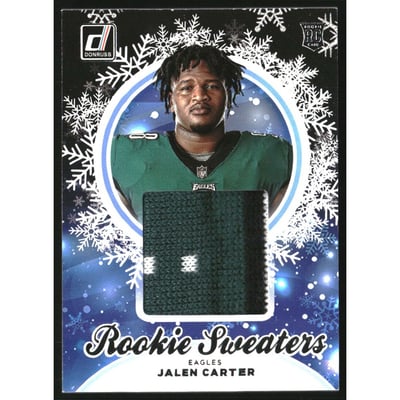 2023 Donruss Rookie Holiday Sweater #7 Jalen Carter