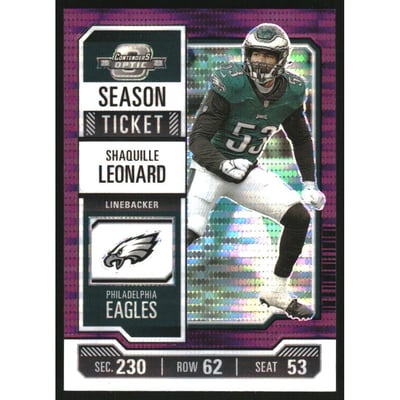 2023 Panini Contenders Optic Purple Pulsar #23 Shaquille Leonard