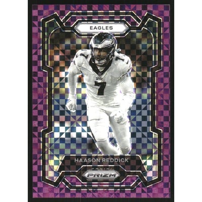 2023 Panini Prizm Prizms Purple Power #243 Haason Reddick