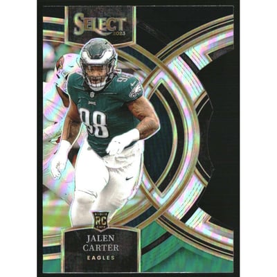 2023 Select Prizm Black and Green Die Cut #171 Jalen Carter