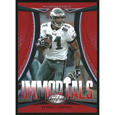 2024 Certified Immortals Mirror Red #18 Terrell Owens