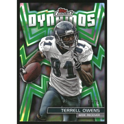 2024 Finest Dynamos Green Refractors #DYN27 Terrell Owens