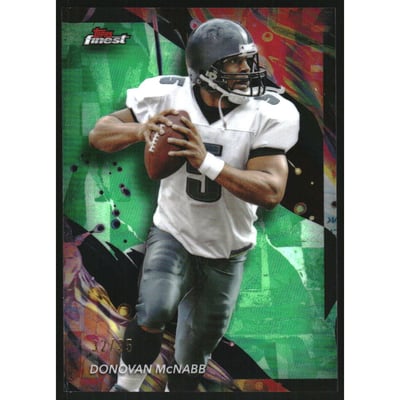 2024 Finest Green Refractors #144 Donovan McNabb