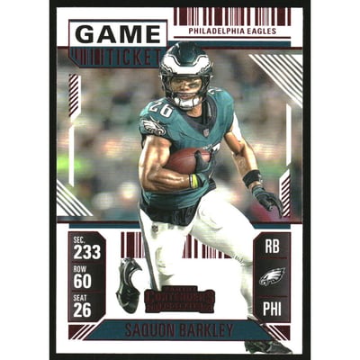 2024 Panini Contenders Game Ticket Red #80 Saquon Barkley