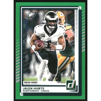 2025 Donruss Press Proof Green #16 Jalen Hurts