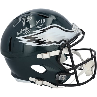 Brian Dawkins Philadelphia Eagles Autographed Fanatics Authentic Riddell Speed Replica Helmet with "Weapon X" Inscription 