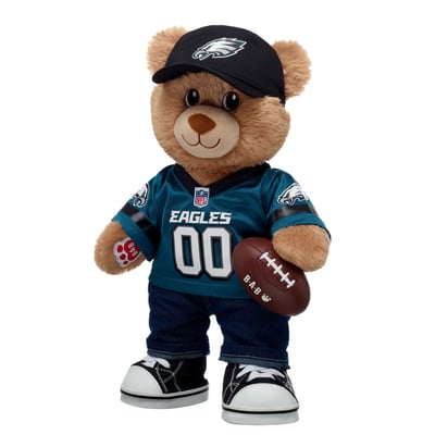  Philadelphia Eagles Build-A-Bear Happy Hugs Teddy Bear Gift Set