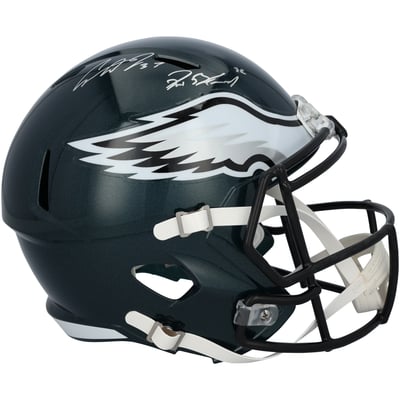 Cooper DeJean & Reed Blankenship Philadelphia Eagles Autographed Fanatics Authentic Riddell Speed Replica Helmet  