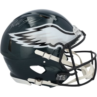 Dallas Goedert Philadelphia Eagles Autographed Fanatics Authentic Super Bowl LIX Champions Riddell Logo Speed Authentic Helmet