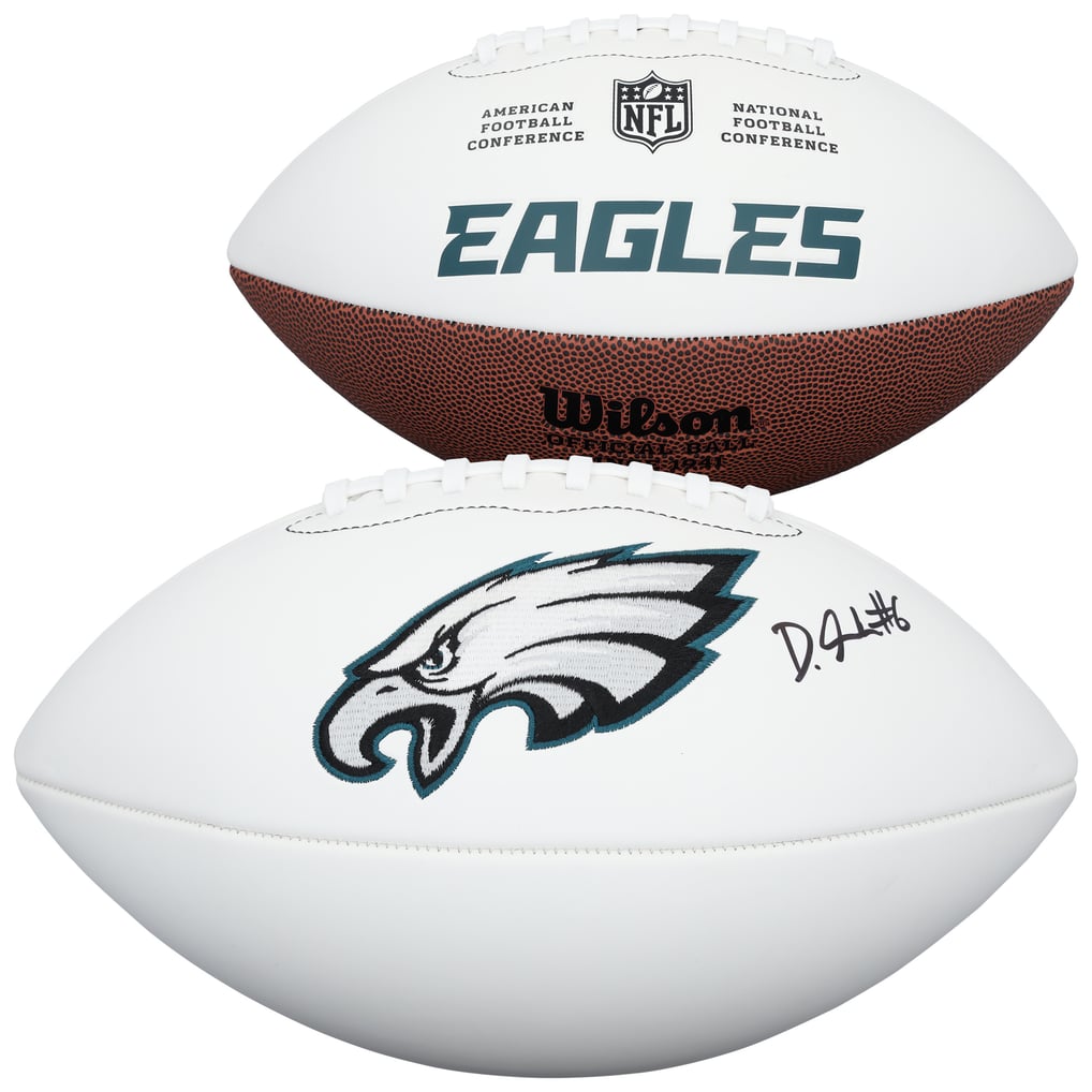 DeVonta Smith Philadelphia Eagles Autographed Fanatics Authentic Wilson White Panel Football  