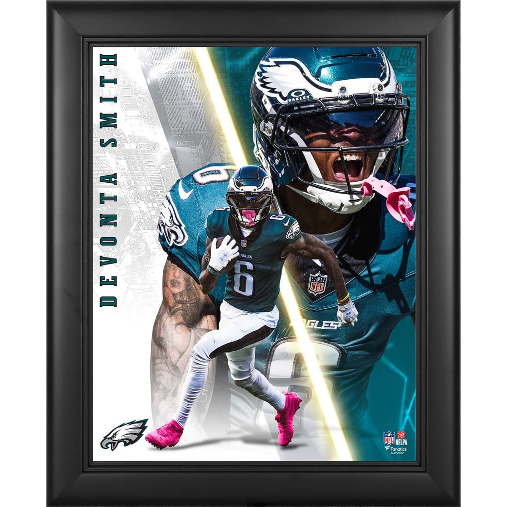 DeVonta Smith Philadelphia Eagles Fanatics Authentic Framed 13" x 16" Radiance Collage