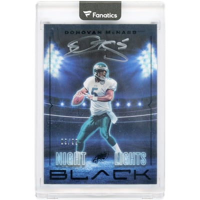 Donovan McNabb Philadelphia Eagles Autographed 2024 Panini Black Night Lights Silver Ink #NLS-DMB #9/99 Card 