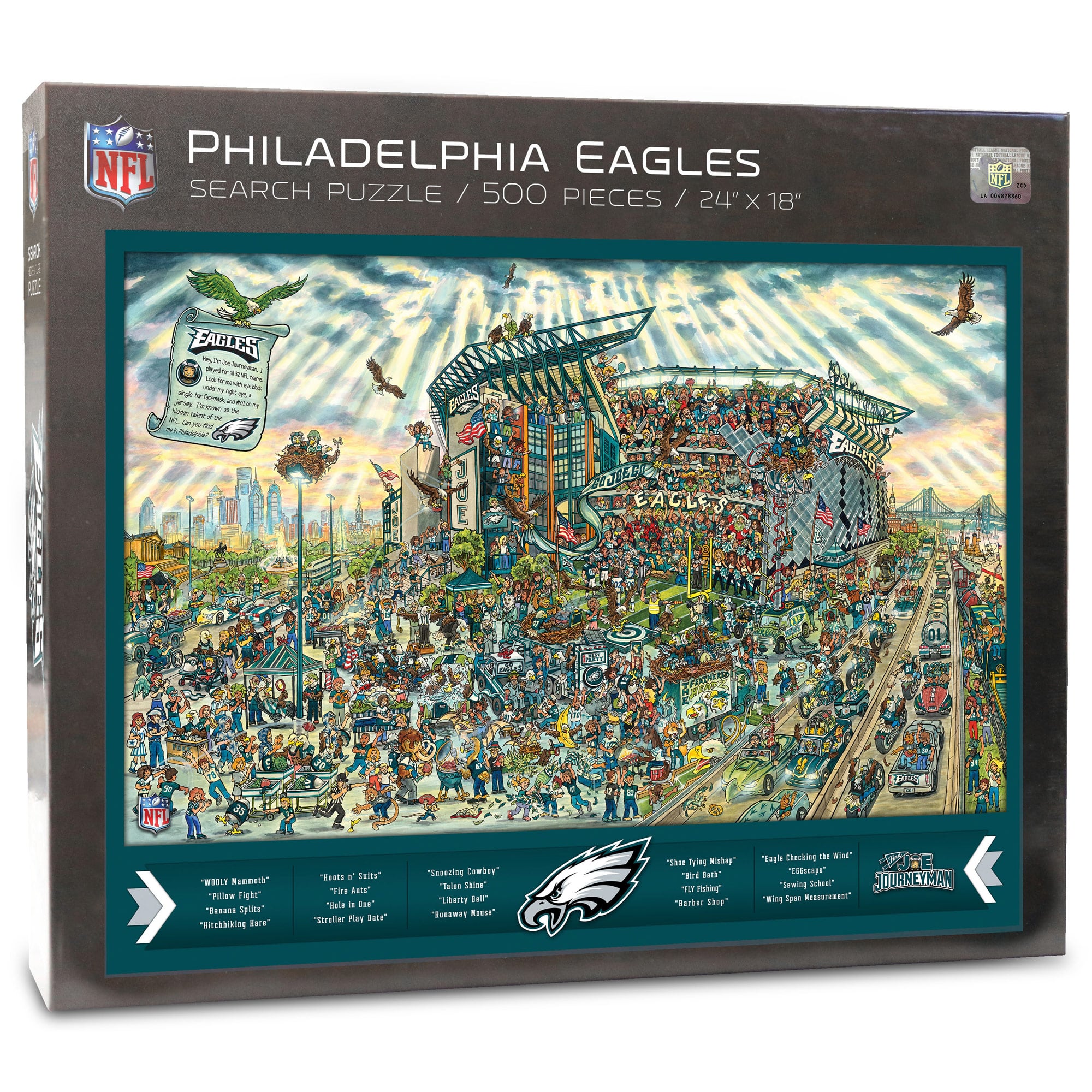 Fanpoint Philadelphia Eagles 500-Piece Joe Journeyman Puzzle