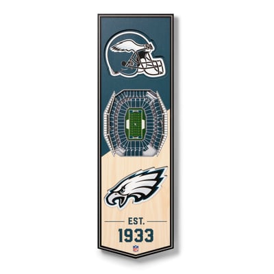 Philadelphia Eagles Fanpoint 6'' x 19'' 3D StadiumView Banner