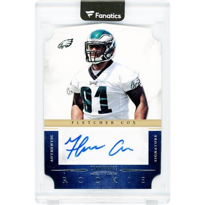 Fletcher Cox Philadelphia Eagles Autographed 2012 Panini Prominence #157 #249/499 Rookie Card 