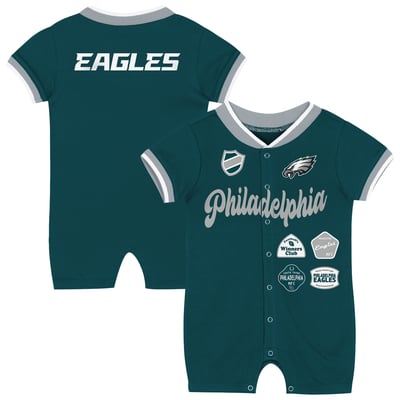Philadelphia Eagles Outerstuff Infant Pinch Romper - Midnight Green