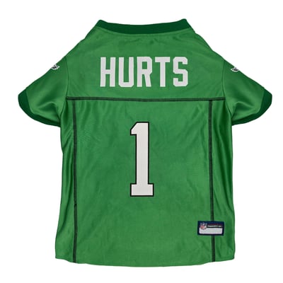 Jalen Hurts Philadelphia Eagles Player Pet Jersey - Kelly Green