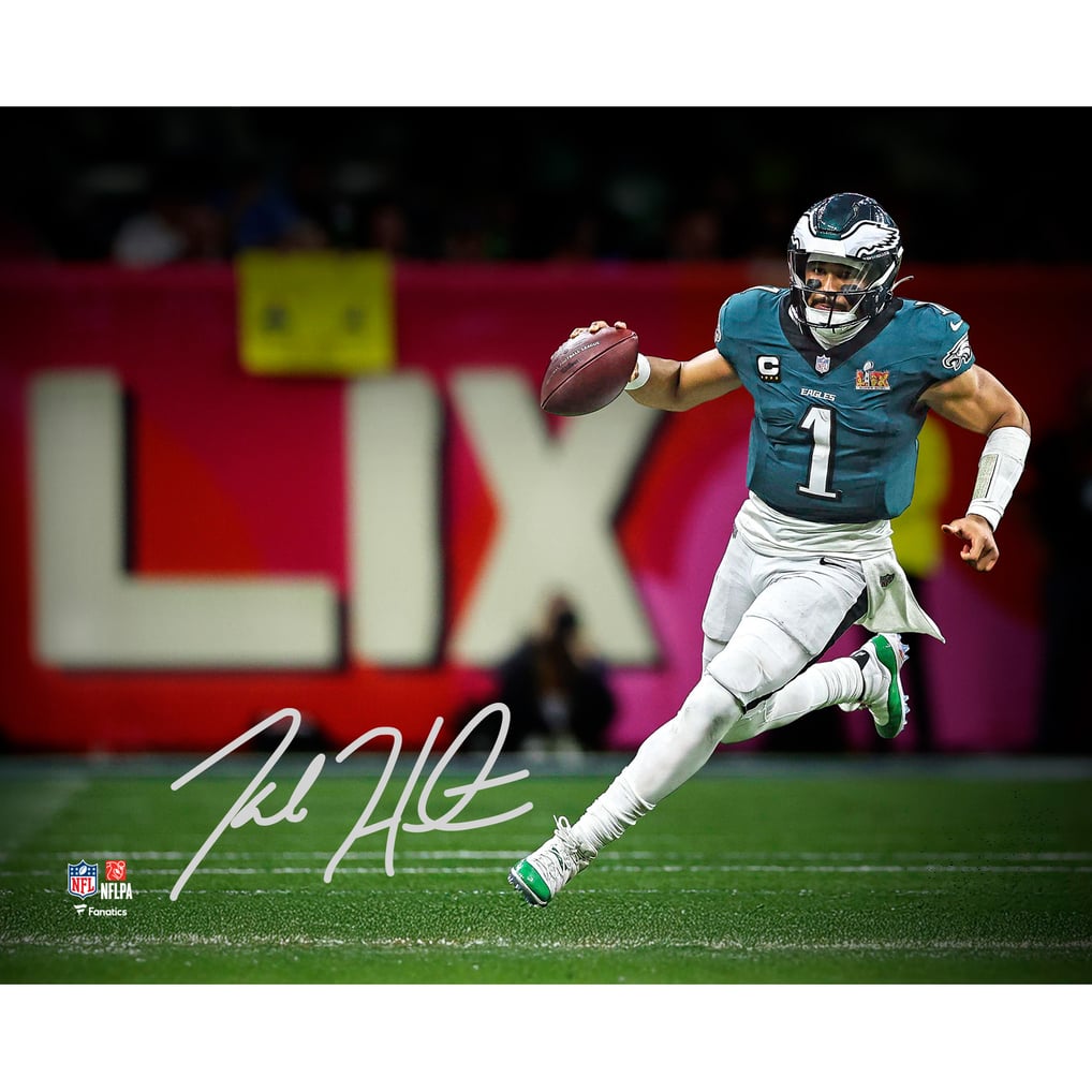 Photo 8x10 Signée Jalen Hurts Des Eagles De Philadelphie - Avec Double Certificat
