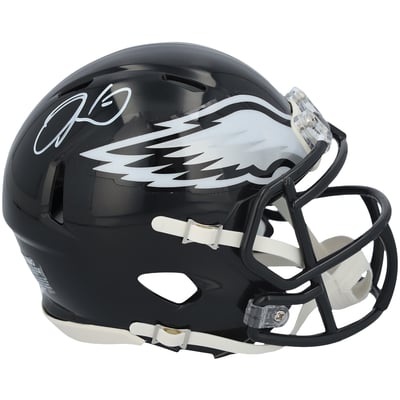 Jalen Hurts Philadelphia Eagles Autographed Fanatics Authentic Riddell Black Alternate Speed Mini Helmet