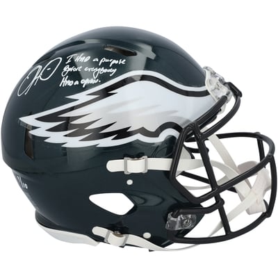 Jalen Hurts Philadelphia Eagles Autographed Fanatics Authentic Riddell Speed Authentic Helmet with Inscription - Limited Edition of 10
