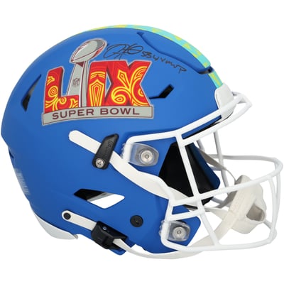 Jalen Hurts Philadelphia Eagles Autographed Fanatics Authentic Riddell Super Bowl LIX Speed Flex Authentic Helmet with "SB LIX MVP" Inscription 