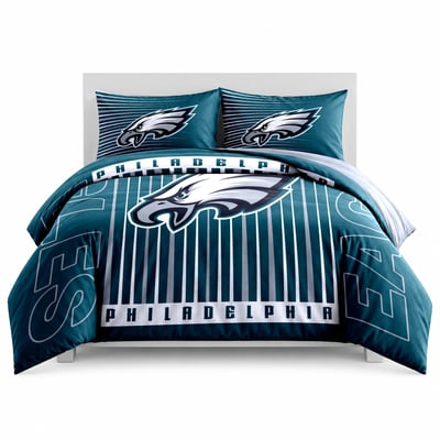 Philadelphia Eagles Logo Brands Momentum 5-Piece Full/Queen Bedding Set