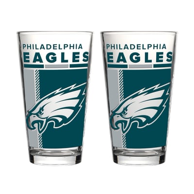Philadelphia Eagles Logo Brands Two-Piece 16oz. Pint Glass Set