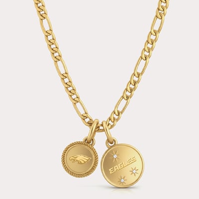Philadelphia Eagles LUV AJ Double Coin Logo Necklace