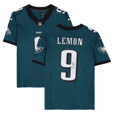 Makai Lemon Philadelphia Eagles Autographed Fanatics Authentic Midnight Green Nike Vapor Fuse Limited Jersey  