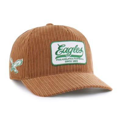 Philadelphia Eagles '47 Throwback Corduroy Patch Hitch Adjustable Hat - Brown