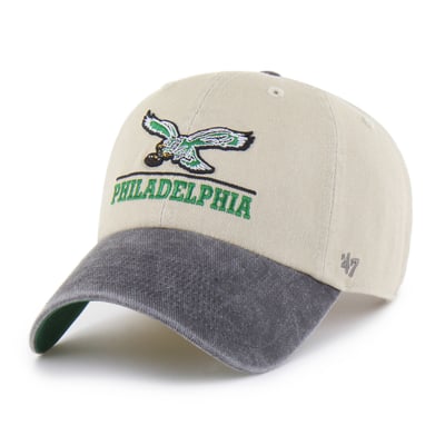 Philadelphia Eagles '47 Throwback Logo Line Clean Up Adjustable Hat - Natural