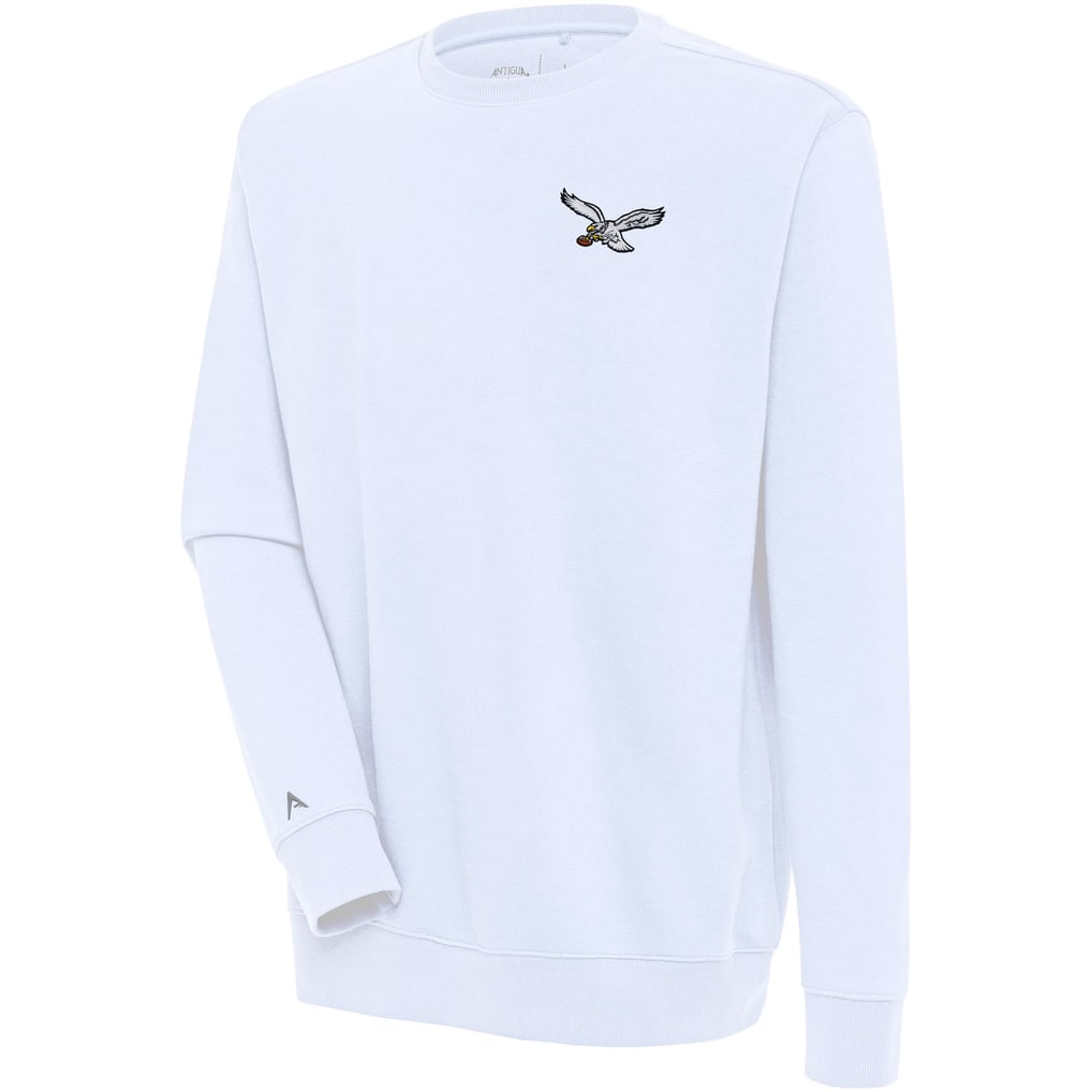 Philadelphia Eagles Adult Throwback Logo Victory Pullover Sweatshirt - White