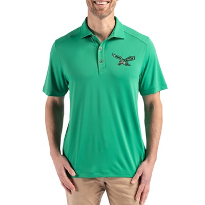 Philadelphia Eagles Cutter & Buck Forge Eco Stretch Recycled Polo - Kelly Green