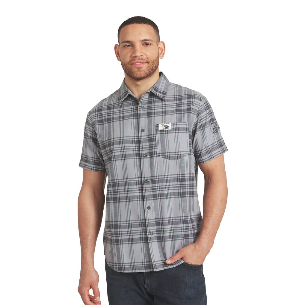 Men's Darius Rucker Collection by Fanatics Gray Philadelphia Eagles Woven Short Sleeve Button-Up Shirt