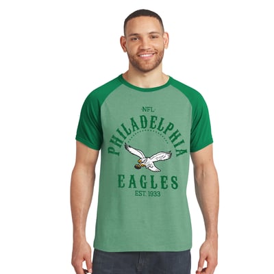 Philadelphia Eagles Darius Rucker Collection by Fanatics Raglan T-Shirt - Kelly Green
