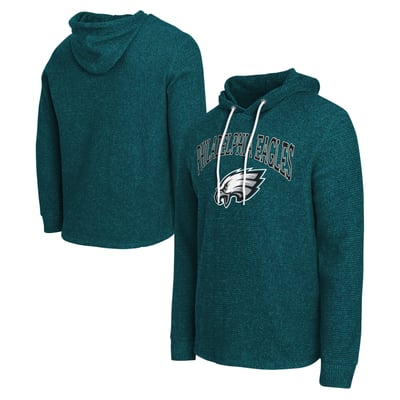 Philadelphia Eagles Darius Rucker Collection by Fanatics Waffle Knit Hooded Tri-Blend Long Sleeve T-Shirt - Midnight Green