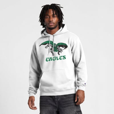  Philadelphia Eagles Disney x Champion Powerblend Full Front Sweatshirt - White