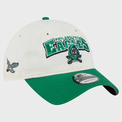 Philadelphia Eagles Disney x New Era 9TWENTY Adjustable Hat - Cream/Kelly Green