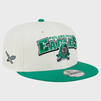 Philadelphia Eagles Disney x New Era Doctor Doom 9FIFTY Snapback Hat - Cream/Kelly Green