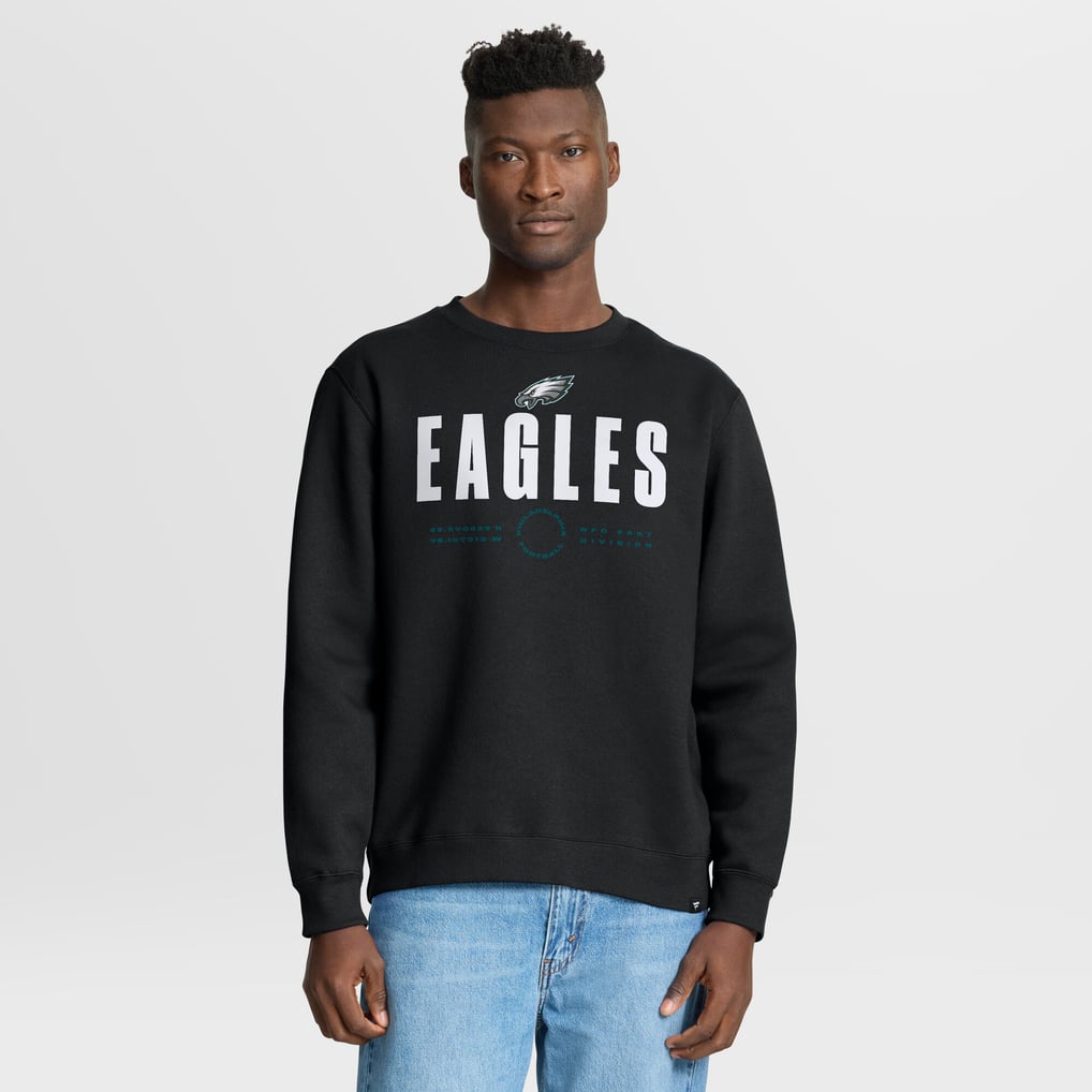 Philadelphia Eagles Fanatics Direct Handoff Legacy Pullover Sweatshirt - Black