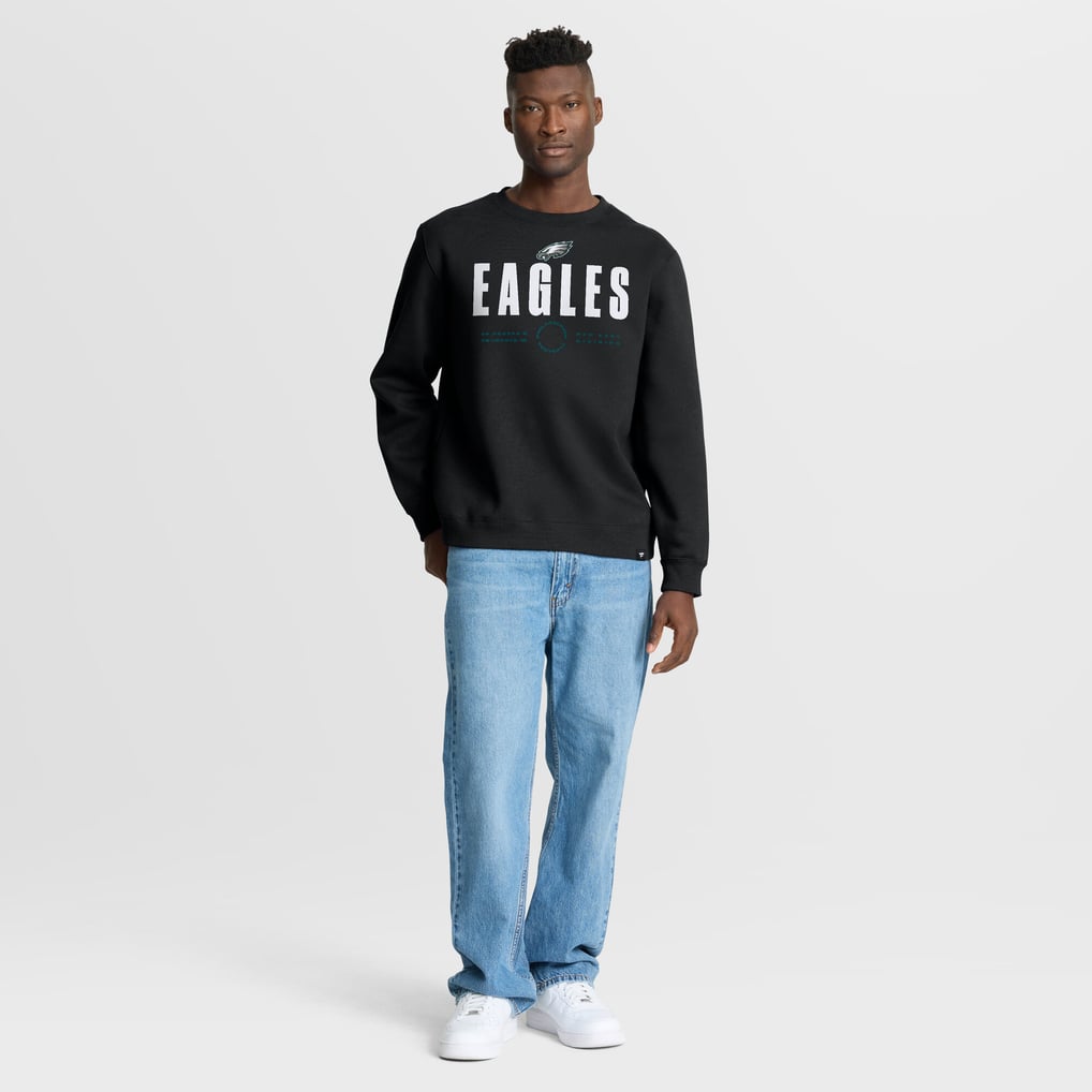 Philadelphia Eagles Fanatics Direct Handoff Legacy Pullover Sweatshirt - Black