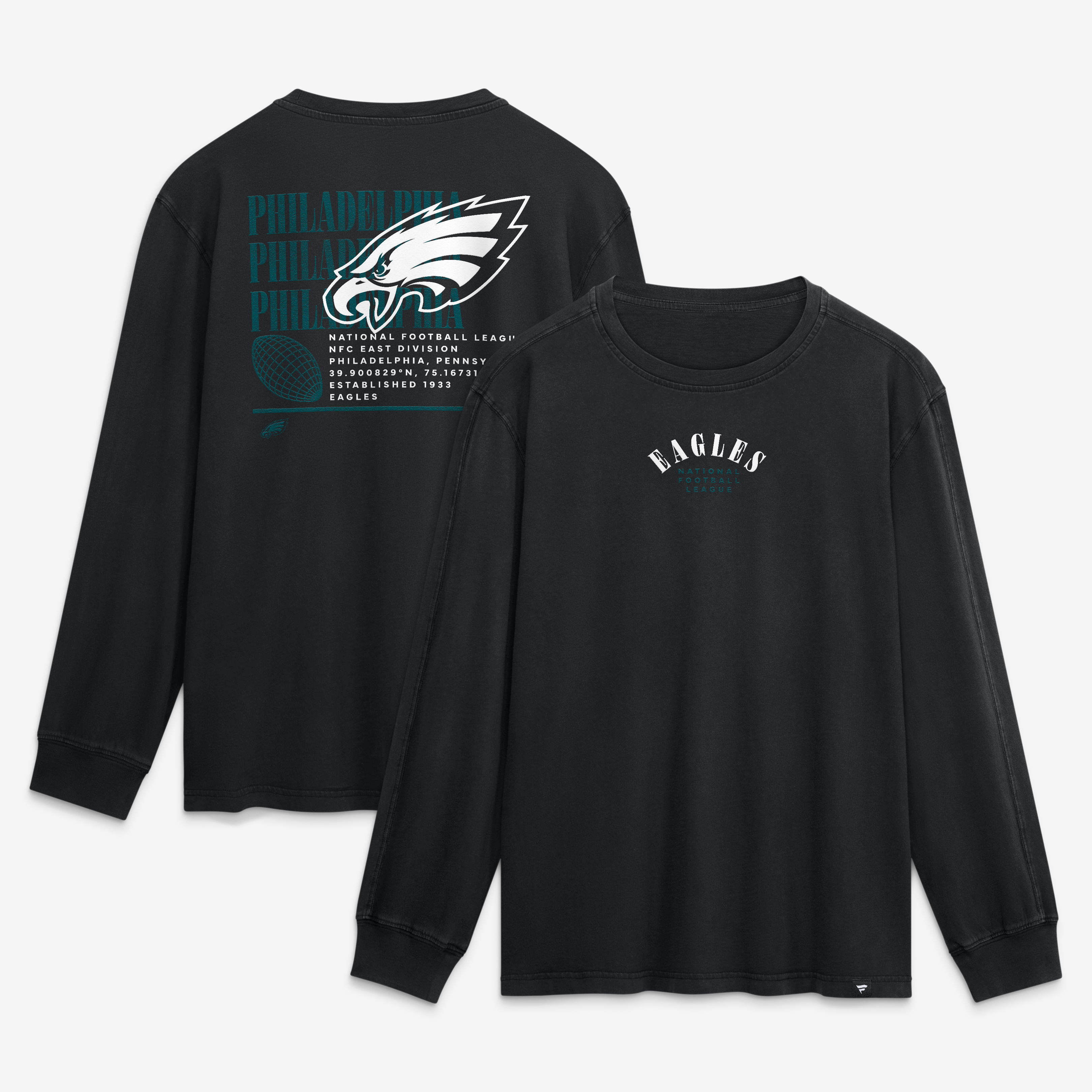 Men's Philadelphia Eagles Fanatics Black Relaxed Fullback Drive Long ...