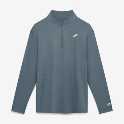 Philadelphia Eagles Fanatics Clutch Quarter-Zip Pullover - Gray