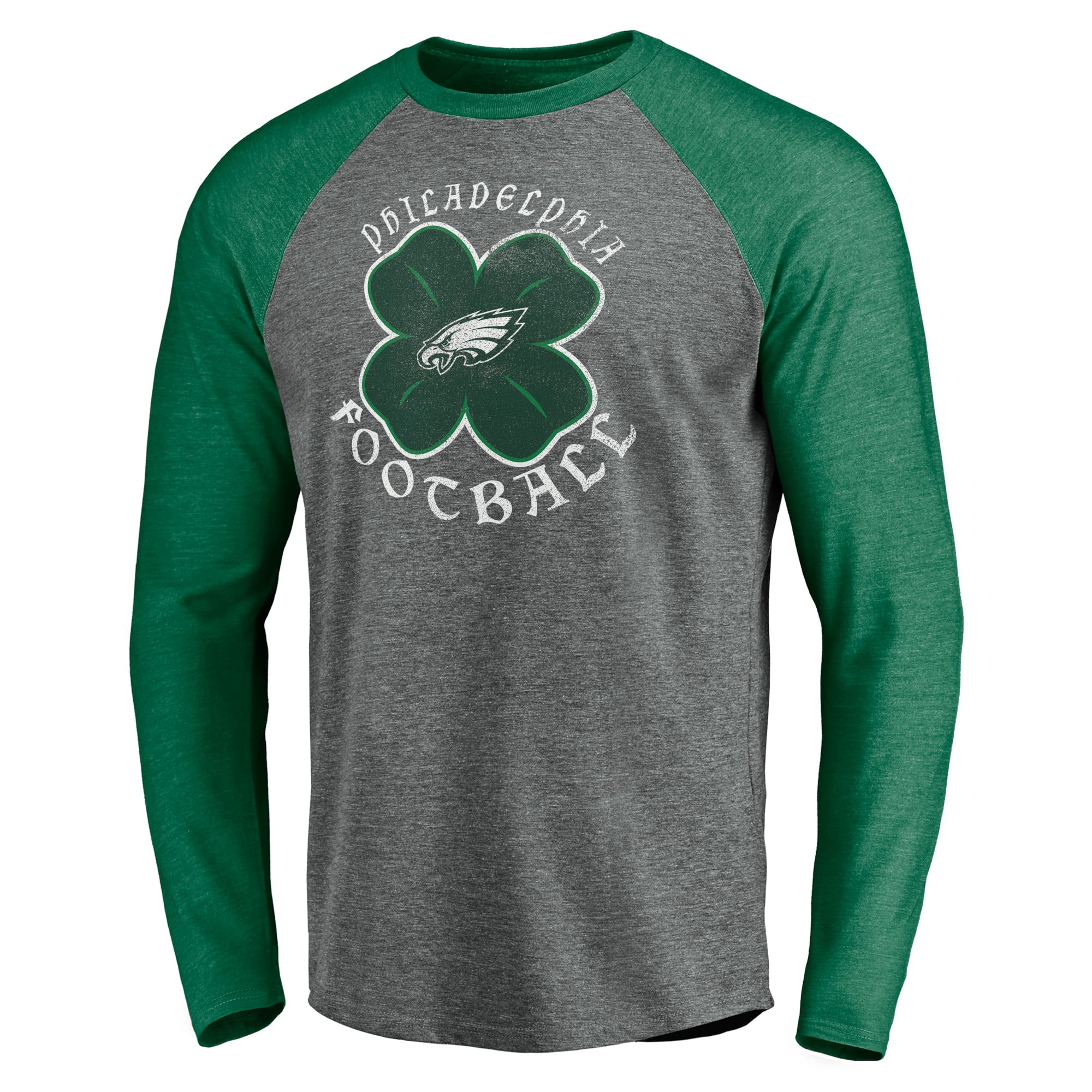 MLVINCE®︎ Scales Raglan L/S Tee GREEN Men's Fanatics Heathered Gray/Heathered Kelly Green Philadelphia