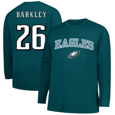 Saquon Barkley Philadelphia Eagles Fanatics Big & Tall Thermal Waffle Long Sleeve T-Shirt - Midnight Green